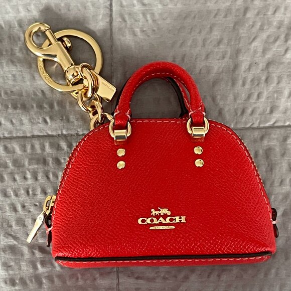 Coach red handbag keychain/coin purse - Picture 1 of 6